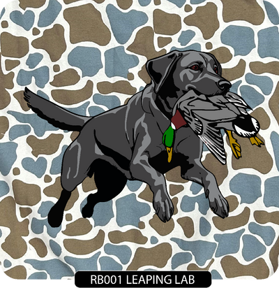 103 Blue Camo Crew - Embroidered Left Chest