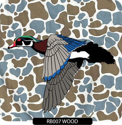 103 Blue Camo Crew - Embroidered Left Chest