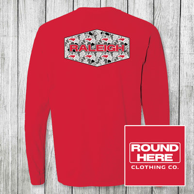 'Round Here Clothing Raleigh Camo Red