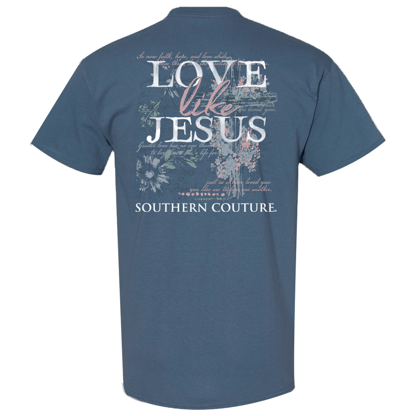 Southern Couture Love Like Jesus Indigo Blue SS