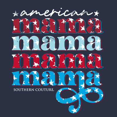 Southern Couture American Mama Navy SS