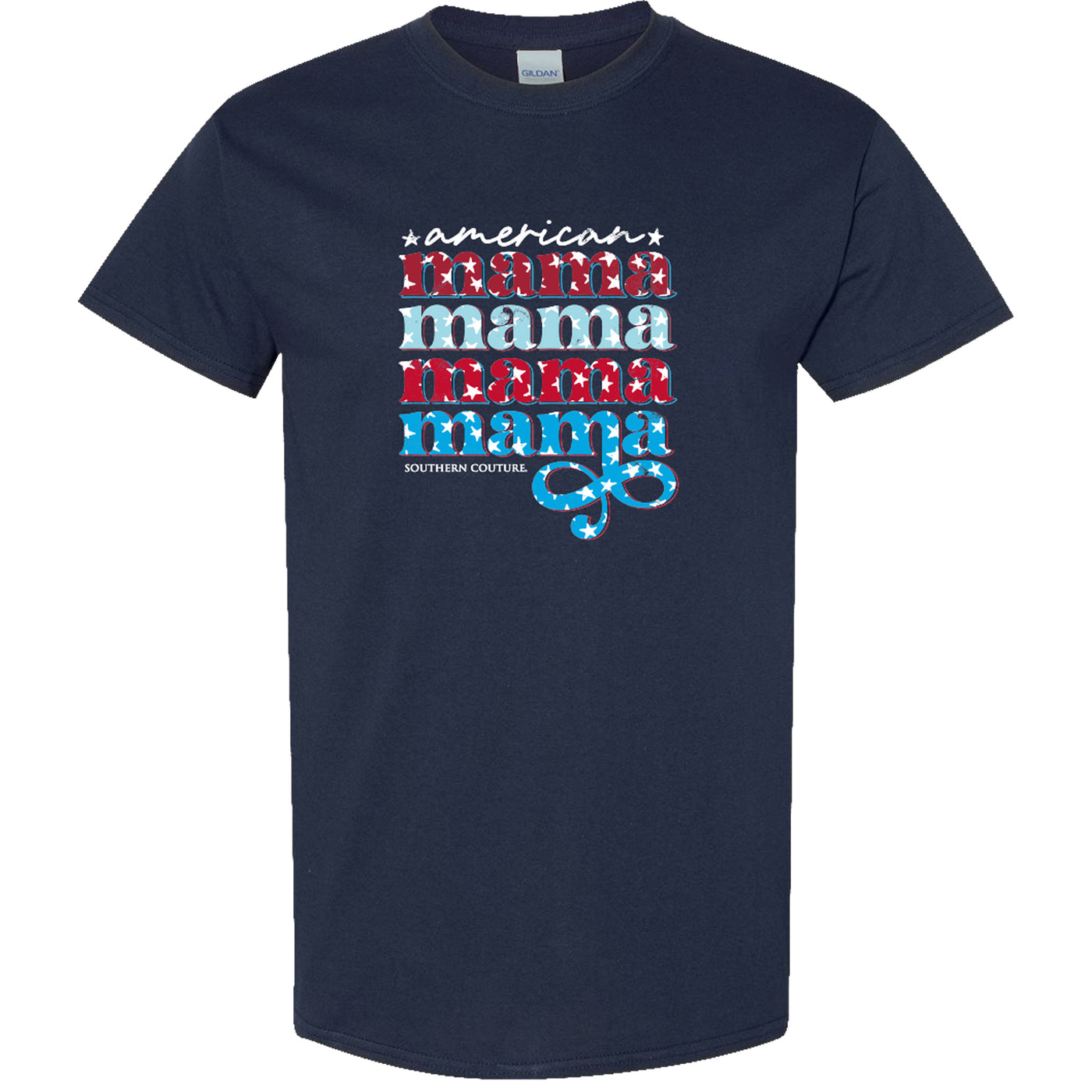 Southern Couture American Mama Navy SS