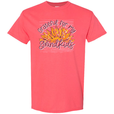 Southern Couture Grateful For Grandkids Coral Silk SS