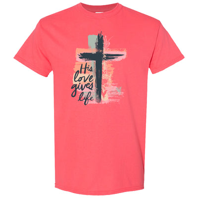 Southern Couture His Love Gives Life Coral Silk SS