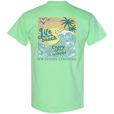 Southern Couture Life Is A Beach Mint Green SS
