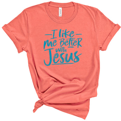 Southern Couture Better With Jesus Coral SS