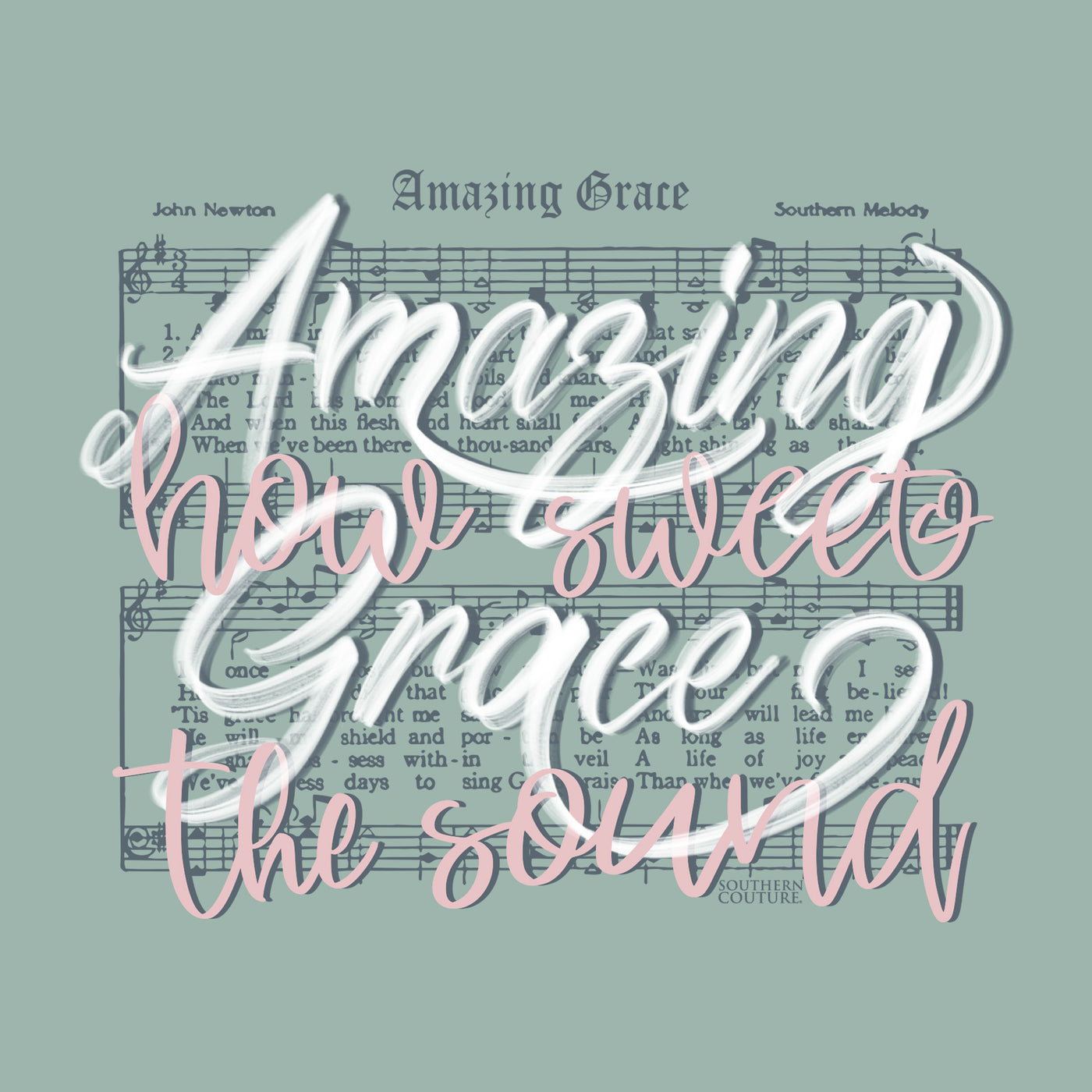 Southern Couture Amazing Grace Heather Dusty Blue SS