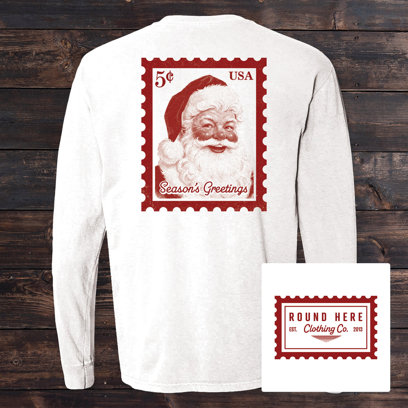 'Round Here Clothing Santa Stamp