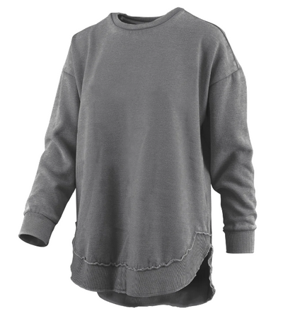Royce Vintage Fleece Rounded Crew Neck Poncho