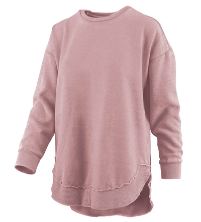 Royce Vintage Fleece Rounded Crew Neck Poncho