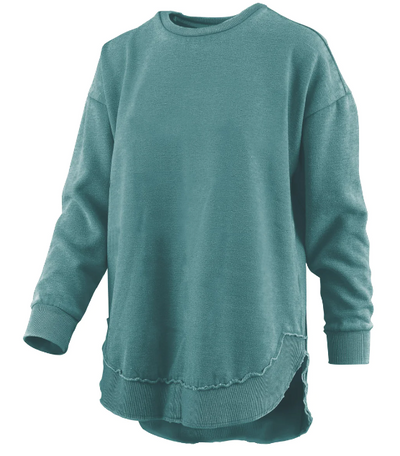 Royce Vintage Fleece Rounded Crew Neck Poncho
