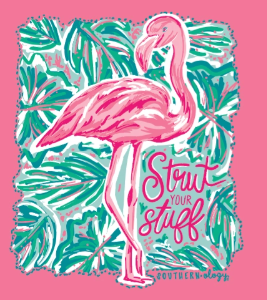 Southernology Pink Flamingo Strut Your Stuff Crunchberry