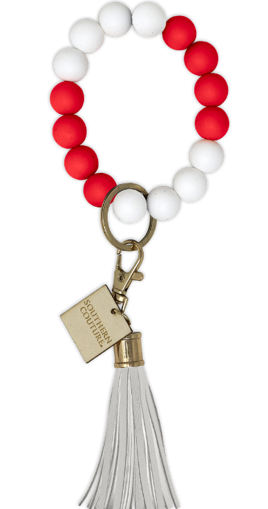 Southern Couture Silicone Beaded Bracelet Keychain