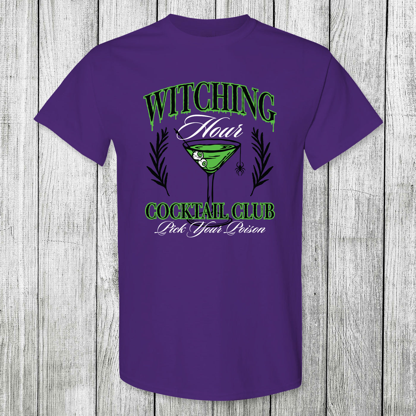 Daydream Tees Witching Hour Cocktail Club Purple