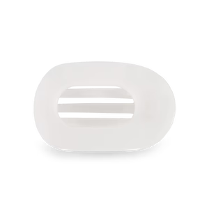 Teleties Coconut White Flat Round Clips