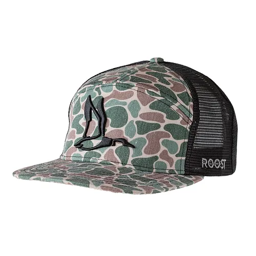 Fieldstone Sporting Lifestyle 7 Panel 3D Puff Roost Black & Camo Hat