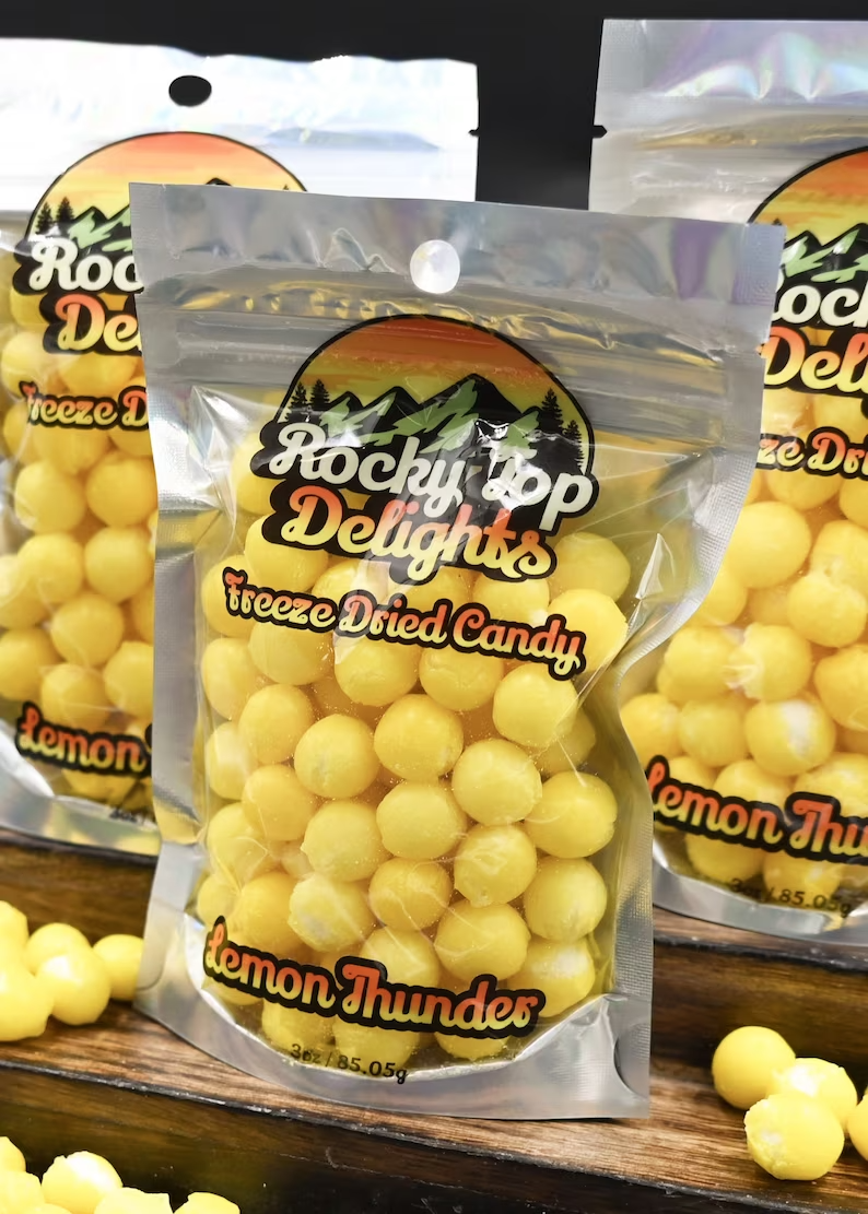 Rocky Top Delights Freeze Dried Candy Lemon Heads