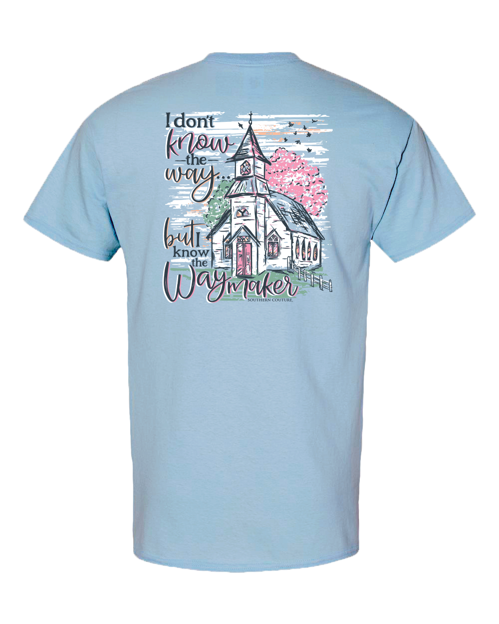 Southern Couture Waymaker Church Light Blue SS