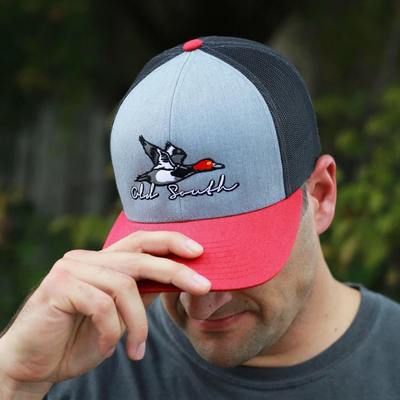 Old South Redhead Trucker Grey/Charcoal/Red Hat