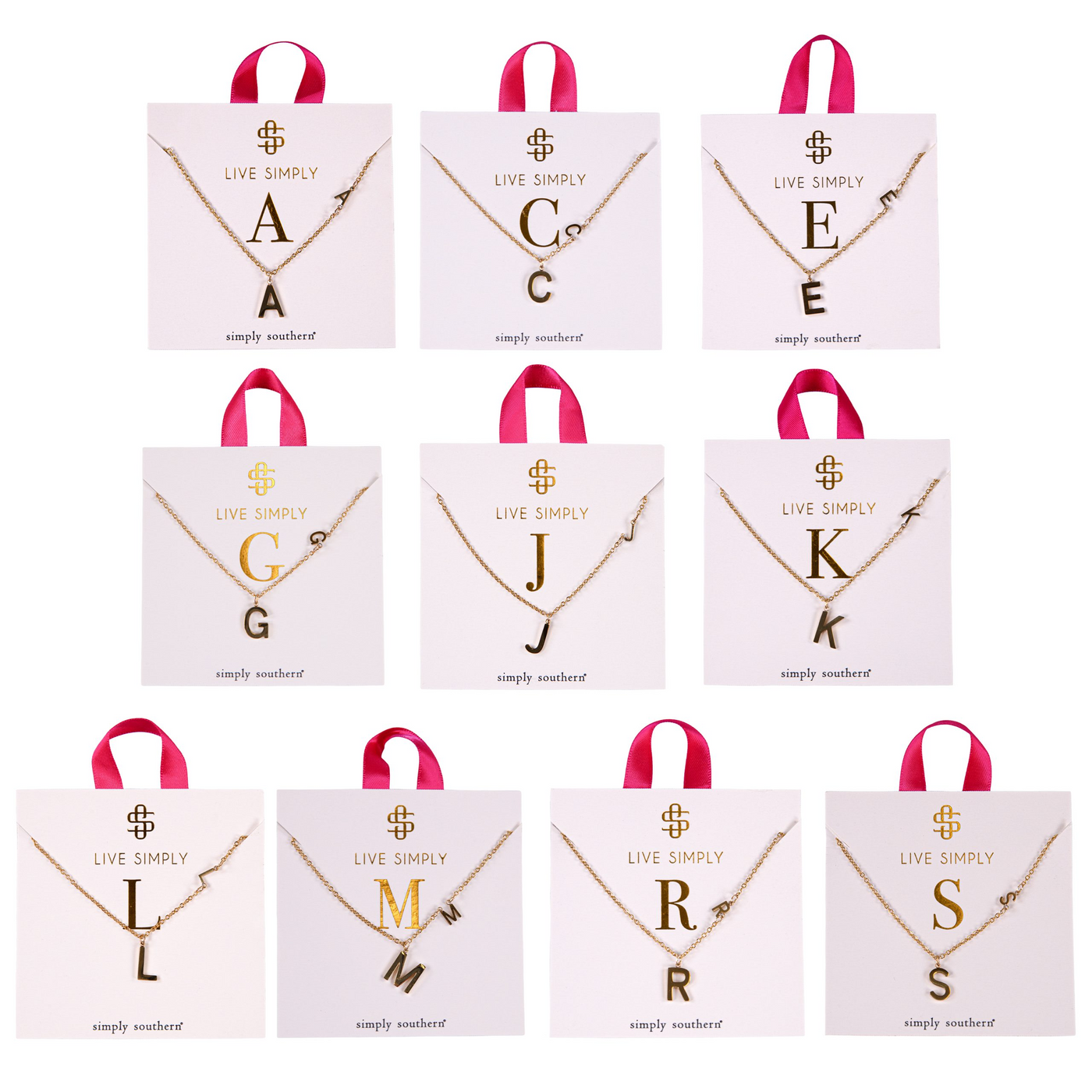 Simply Southern 2023 Initial Double Letter Necklace