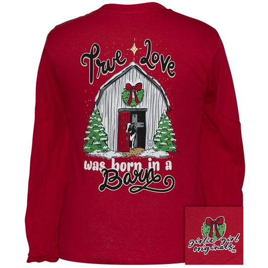 Girlie Girl Originals Born In a Barn Red LS