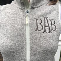 Embroidered 3 Letter Monogram