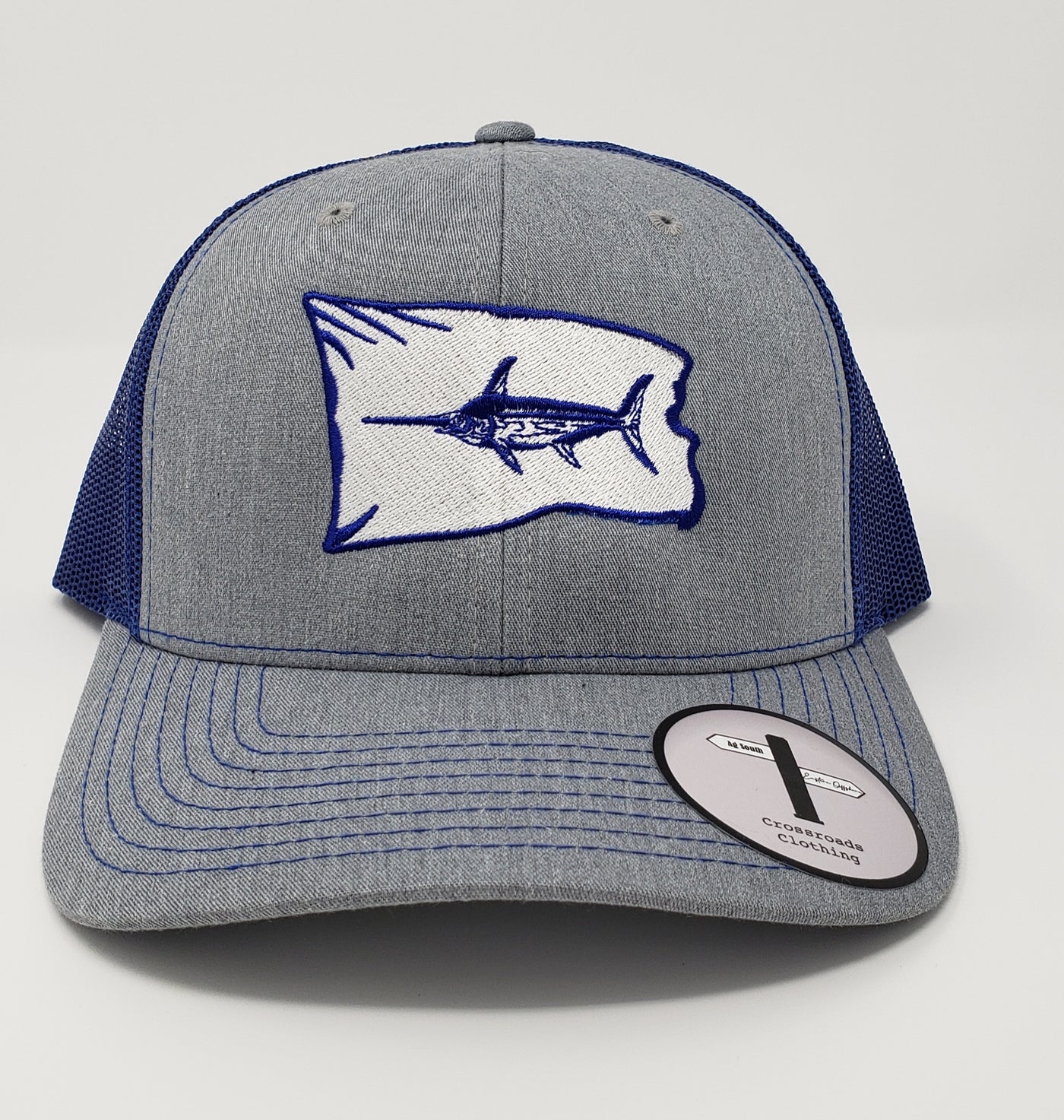 Easter Offshore Swordfish Release Flag Heather Grey/Navy Hat