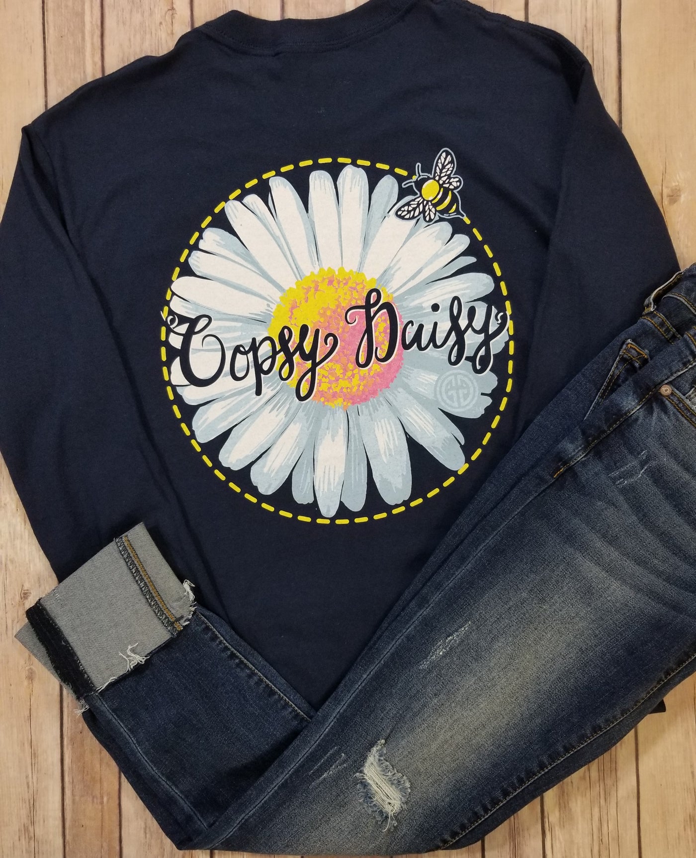 Girlie Girl Originals Oopsy Daisy Navy LS