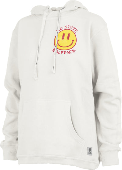 NC State Smiley Face Fleece Hoodie