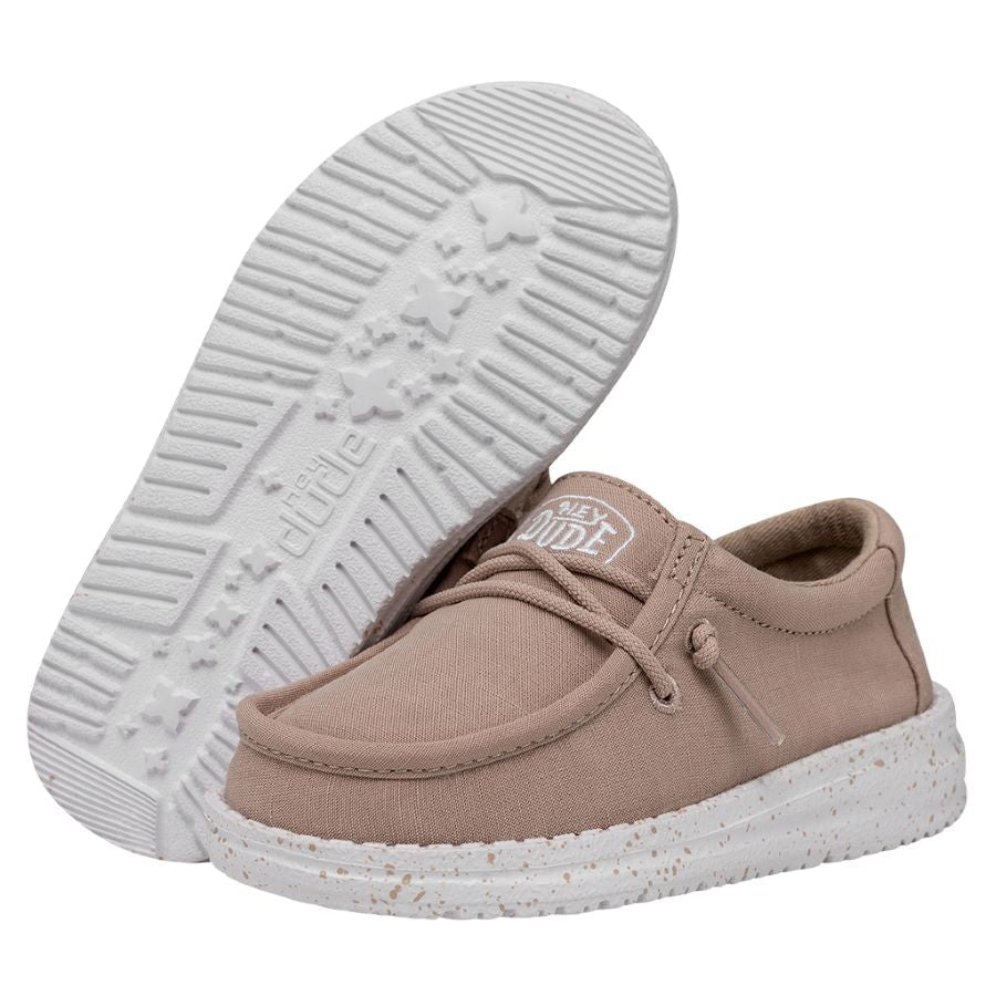 Hey Dude Wally Toddler Slub Canvas Tan