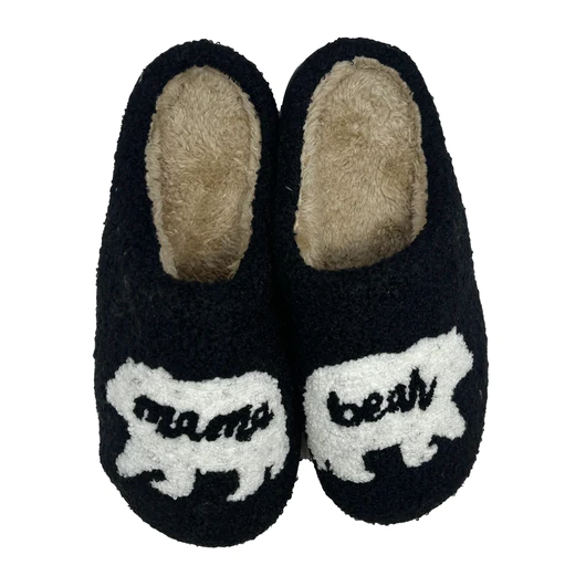 Girlie Girl Originals Mama Bear Slippers Black