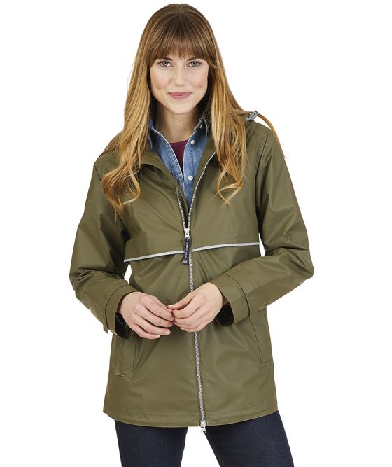 Charles River  Raincoat Olive/Plaid