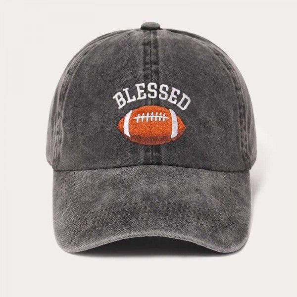 Blessed Football Hat Charcoal