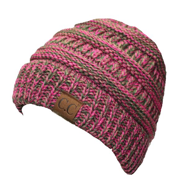 C.C. Beanie Two Toned Pink and Olive