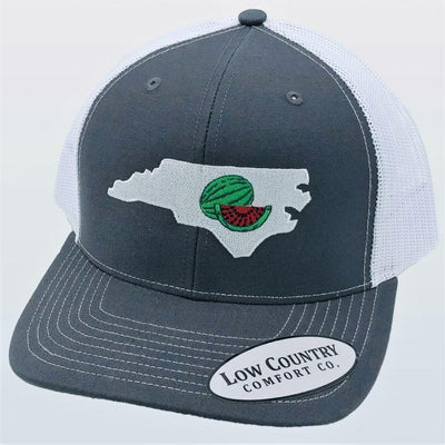 Low Country Comfort Co. NC Watermelon Charcoal/White Hat