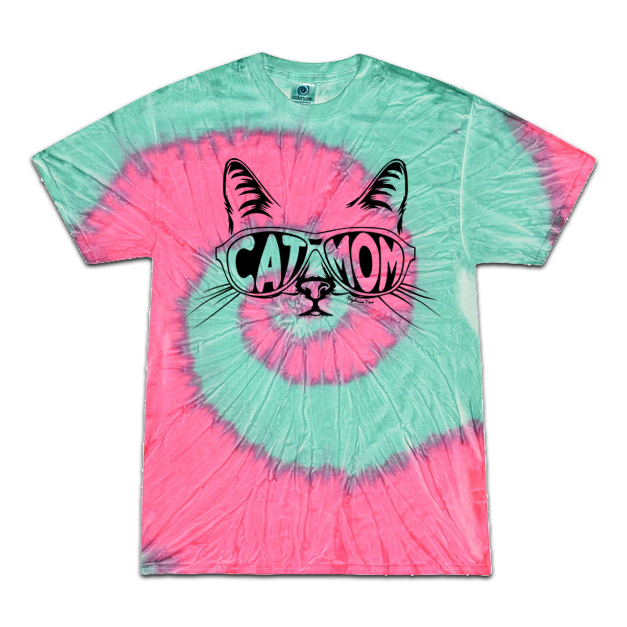 Daydream Tees Cat Mom Tie-Dye