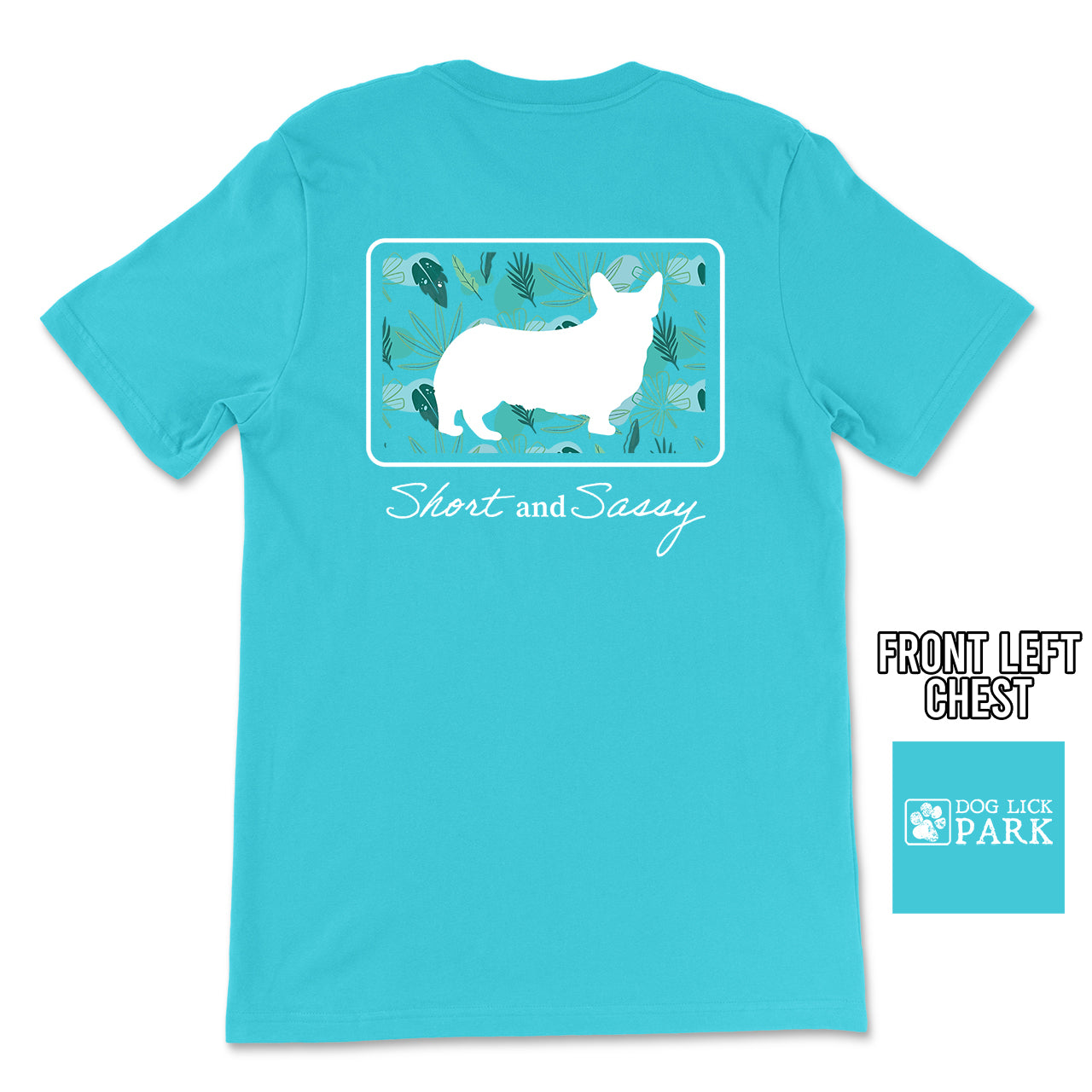 Dog Lick Park Short and Sassy Corgi Turquoise