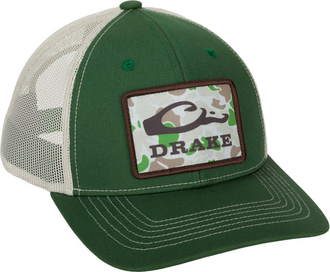 Drake Old School Patch Mesh Dark Green/Olive Hat