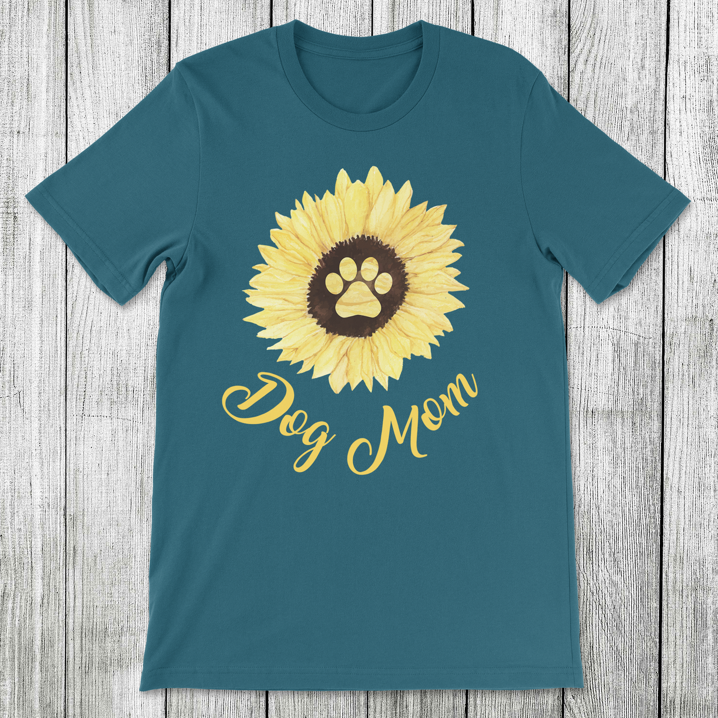 Daydream Tees Dog Mom Deep Teal