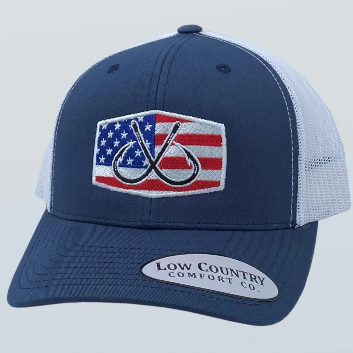 Low Country Comfort Co. Freedom Hook Patch Navy/White Hat