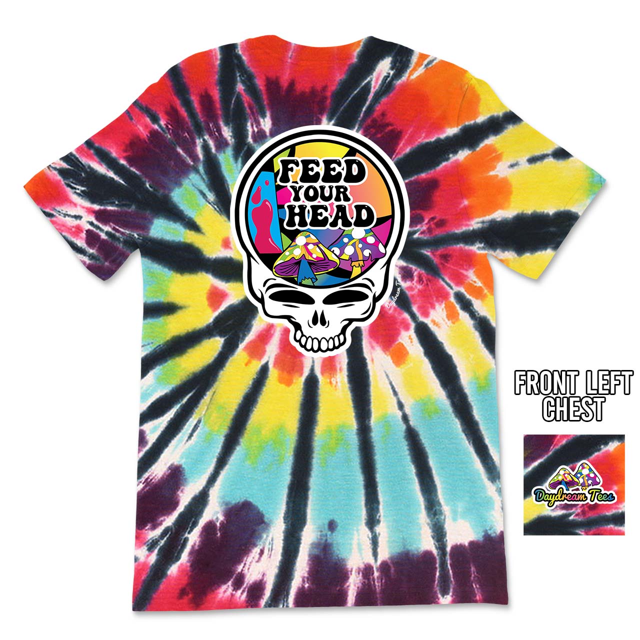 Daydream Tees Feed Your Head Tie-Dye