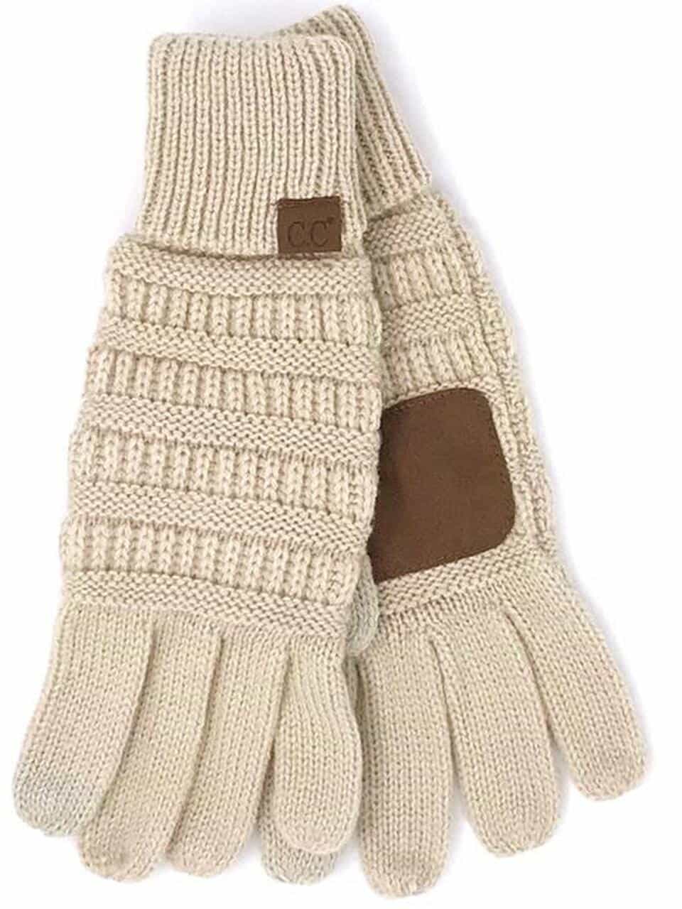 C.C. Brand Beige Gloves