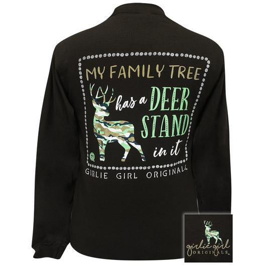 Girlie Girl Originals Family Tree Deer Stand Dark Chocolate LS