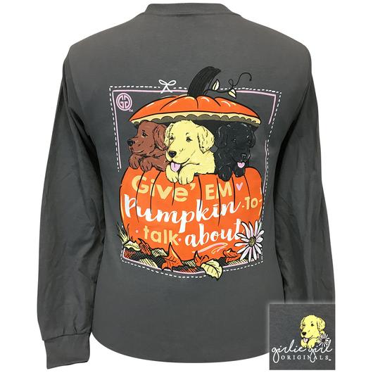 Girlie Girl Originals Puppy Pumpkin Charcoal LS