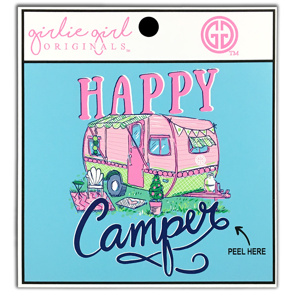 Girlie Girl Originals Happy Camper Decal/Sticker