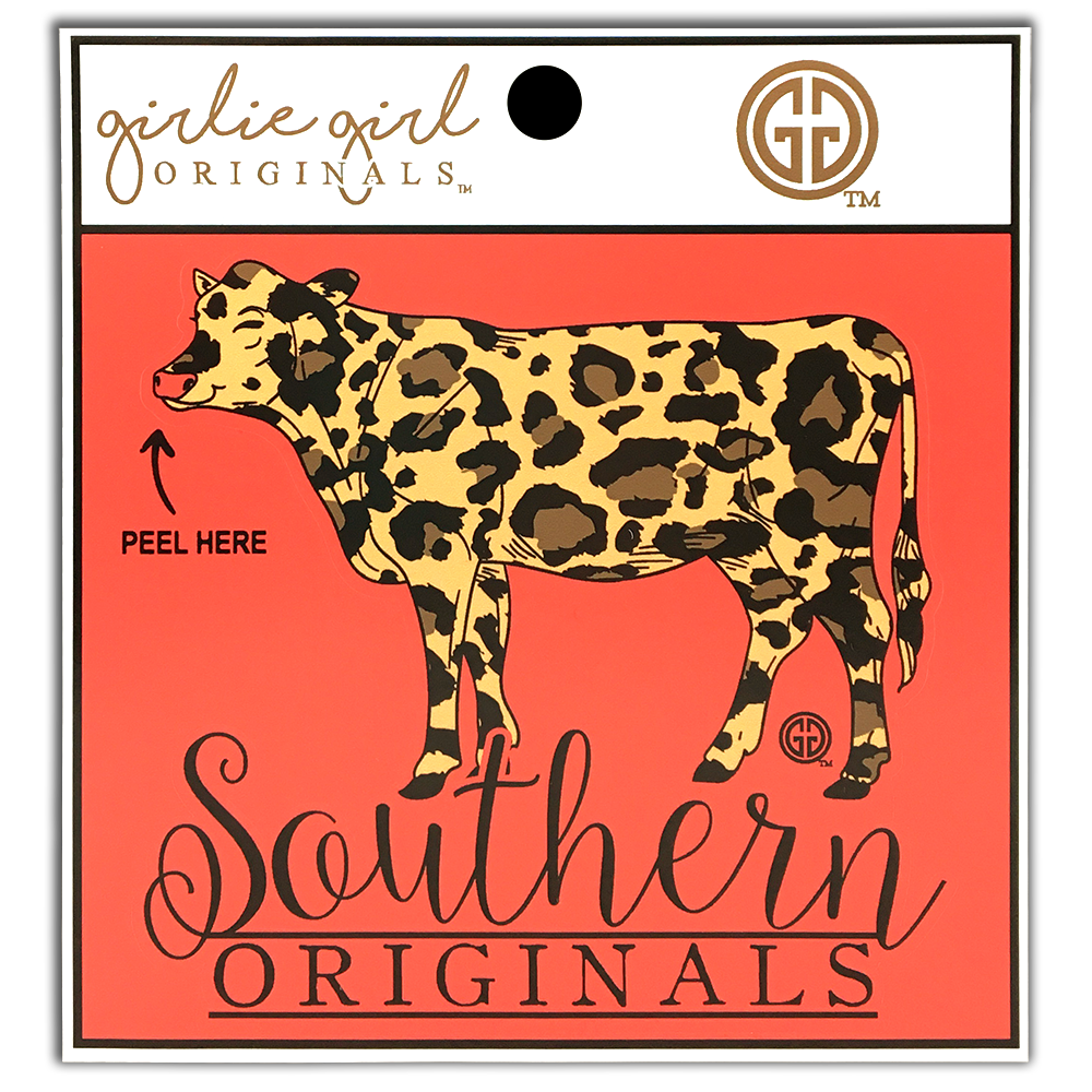 Girlie Girl Originals Leopard Cow Decal/Sticker
