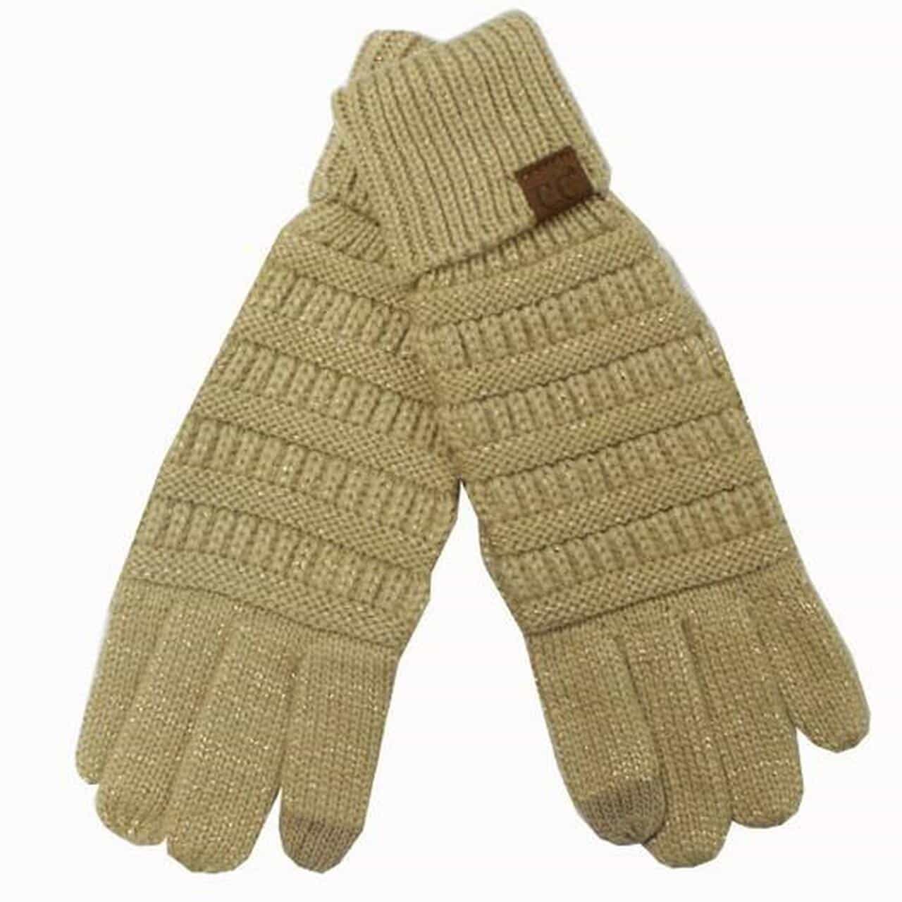 C.C. Brand Gold Metallic Gloves