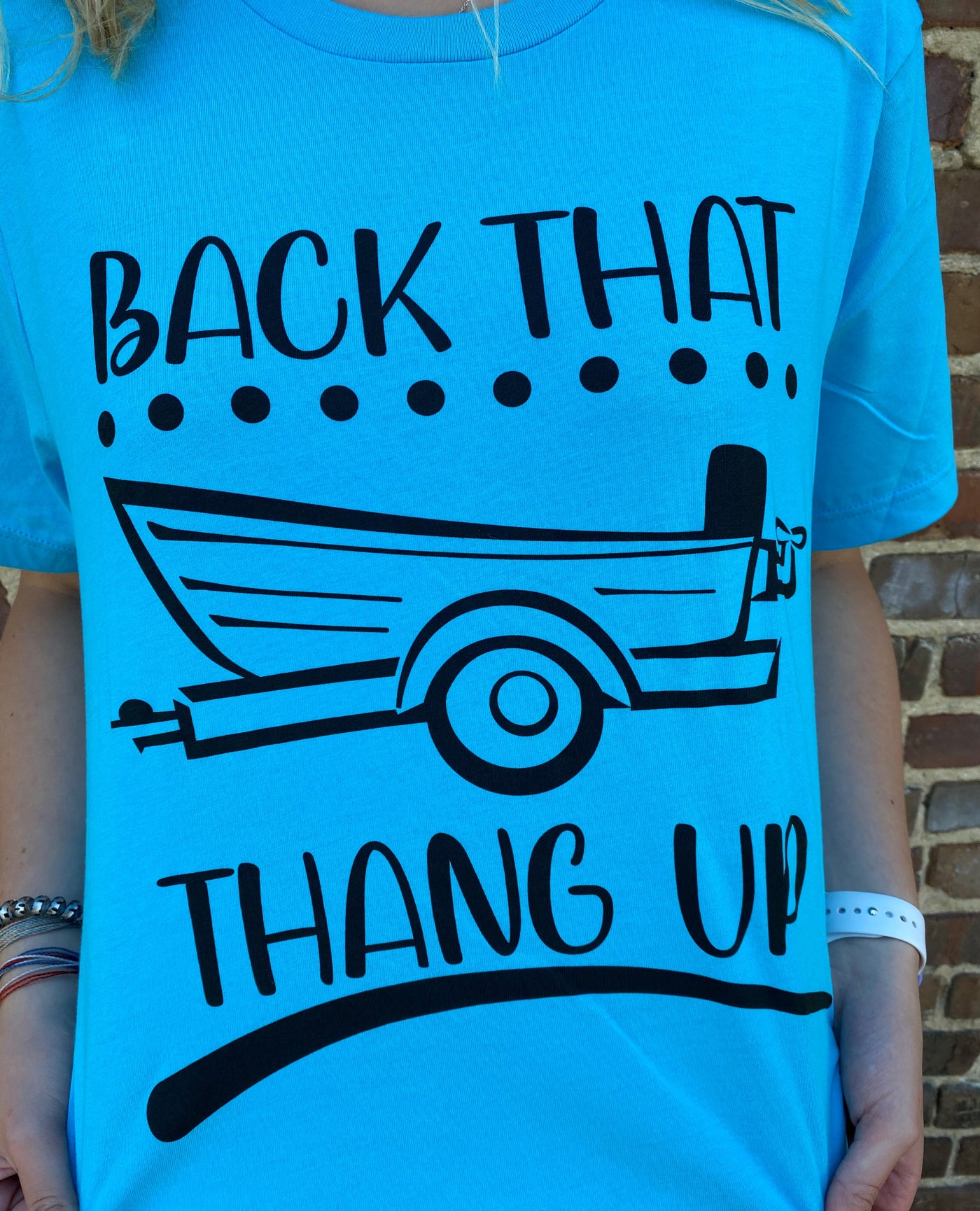 Daydream Tees Back That Thang Up Boat Turquoise