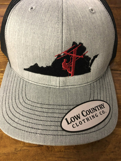 Low Country Clothing  Lineman Grey/Black Hat