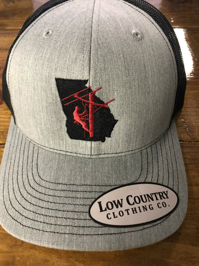 Low Country Clothing  Lineman Grey/Black Hat